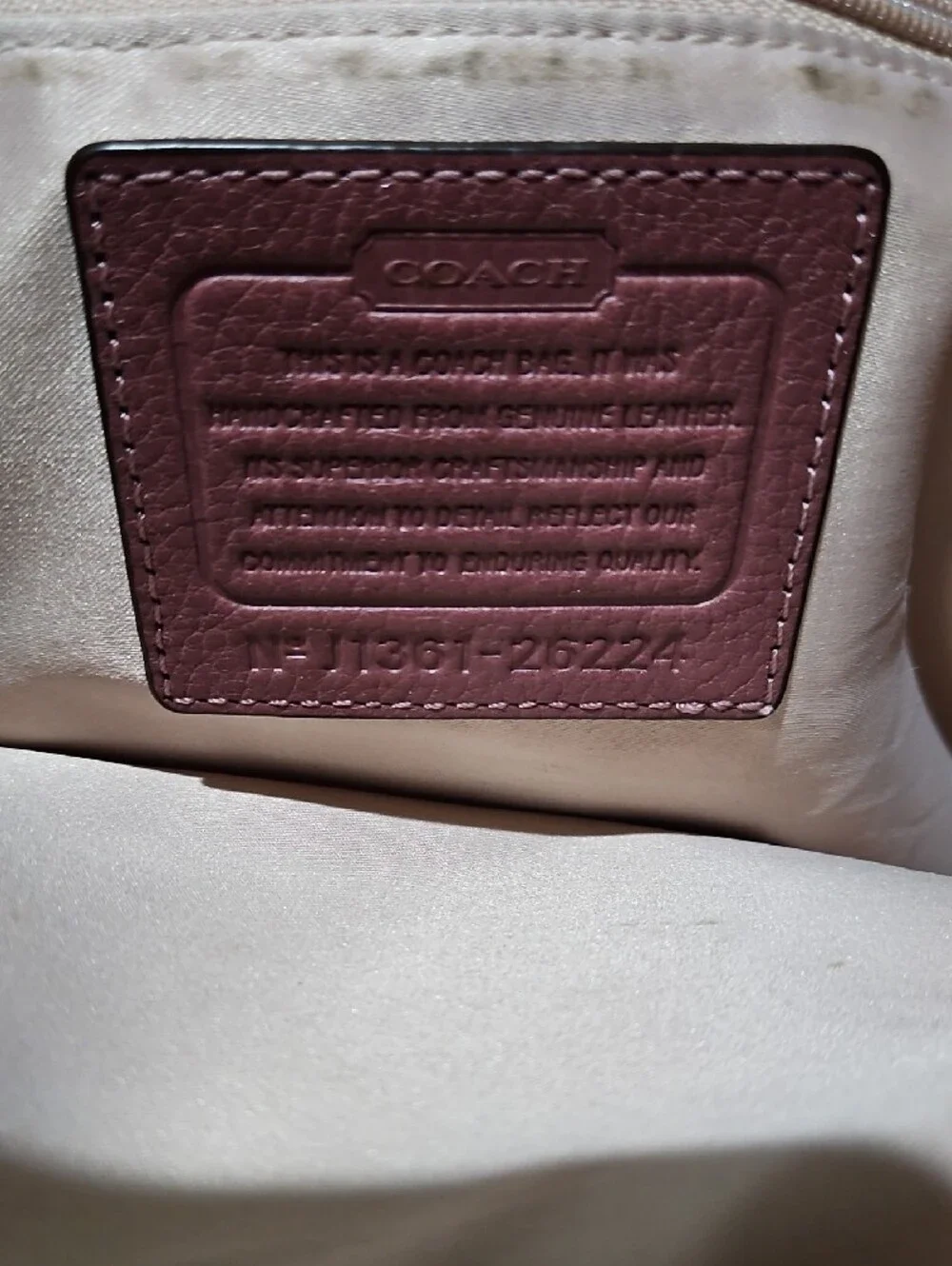 Coach soft pebbled